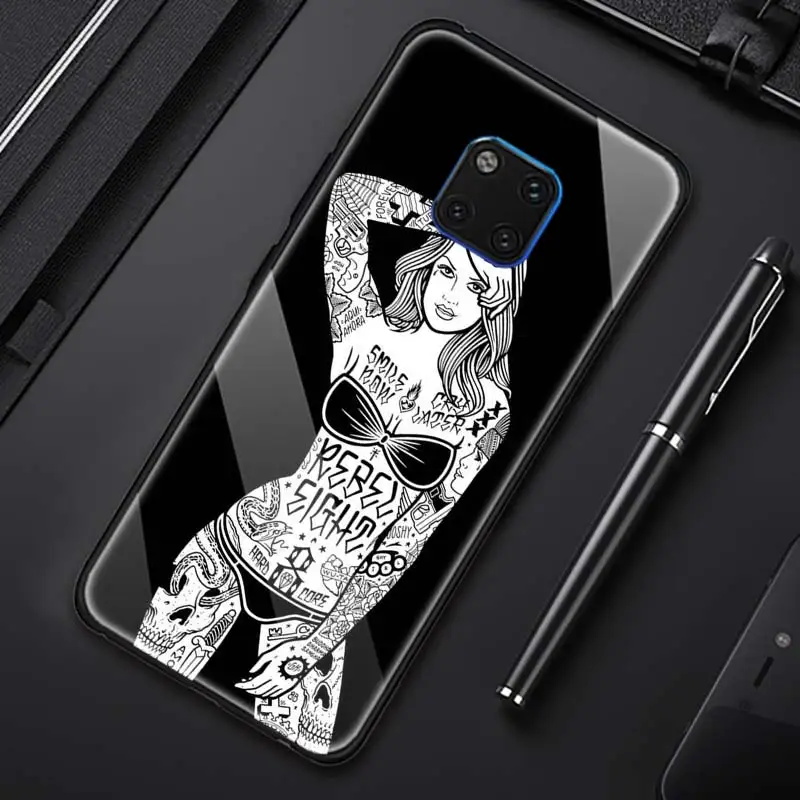 Чехлы для Huawei Mate 20 X 5G 30 Pro 10 Lite Nova 6 SE 5T черный силиконовый чехол из закаленного