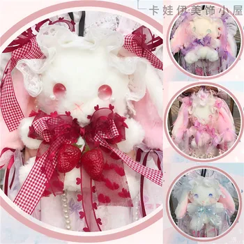 

Original lolita long-eared rabbit bag cute soft sister Lolita backpack lop-eared bunny bag doll change pupil shoulderbag c