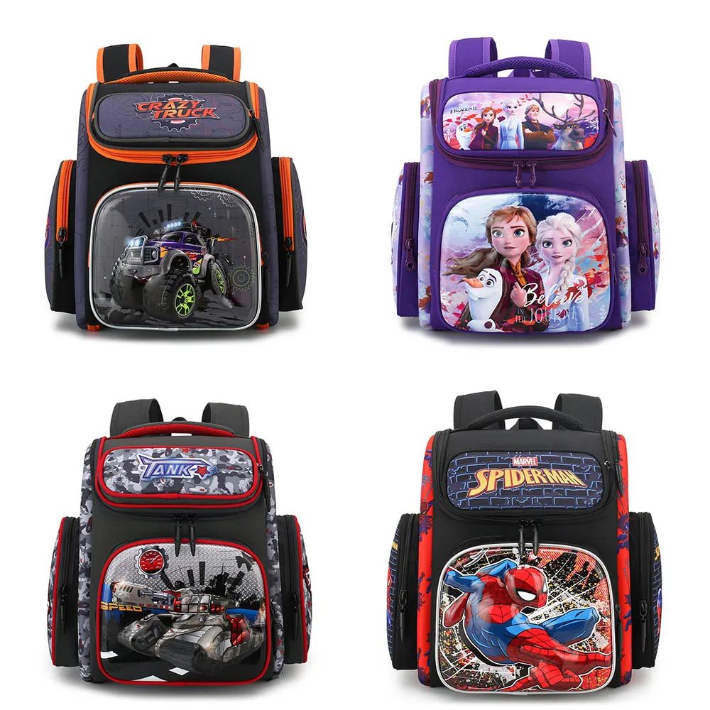 

2021 New Disney Pupils Schoolbag Foreign Trade Student Backpack Full Open Space Bag Cartoon PC Hard Shell Student Backpack