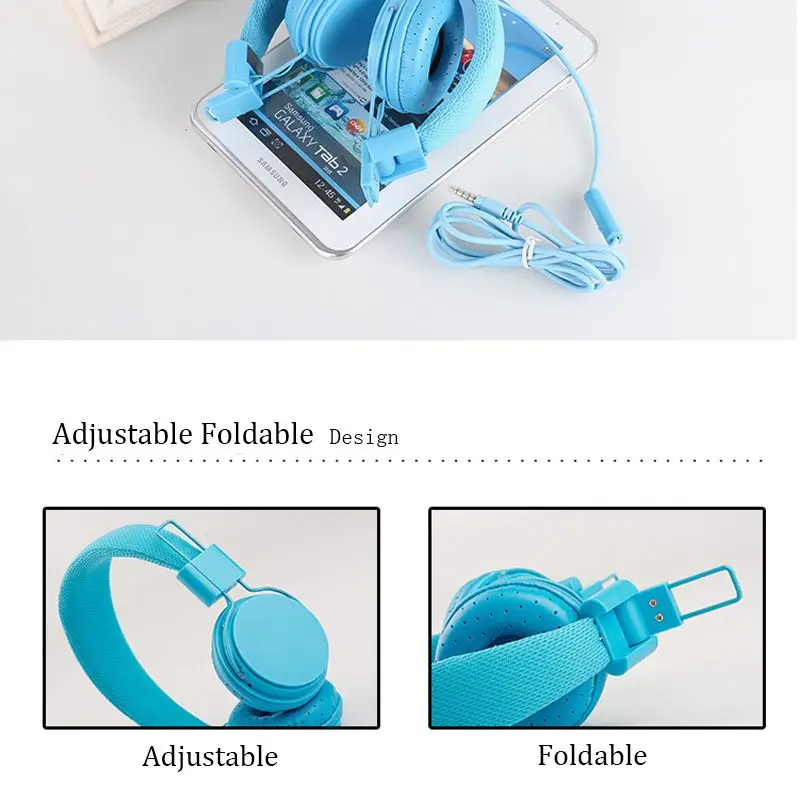 3 5MM Stereo Bass Kids Headphones E5 With Microphone Adjustable Headband Music Earphones Children Headsets Small Earphone Gift