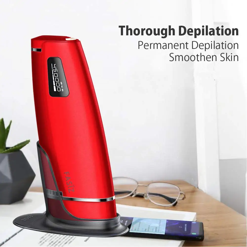 Fasiz Elegant Red Hair Removal Women Permanent Laser IPL Home Hair Remover Bikini Electric 450000 Flashes Epilator With Kit (9)