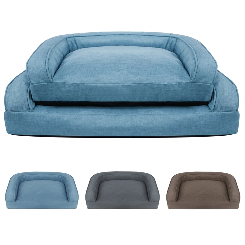 

Linen Cloth Kennel Autumn Winter Warm Pet Dog Nest For Dogs Cats Removable Washable Pet Sleeping Sofa Bed Cats Nest Dog Mattress