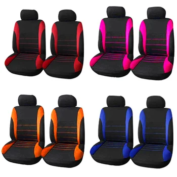 

4PCS Front Car Seat Covers Airbag Ready Sport Bucket Seat Cover
