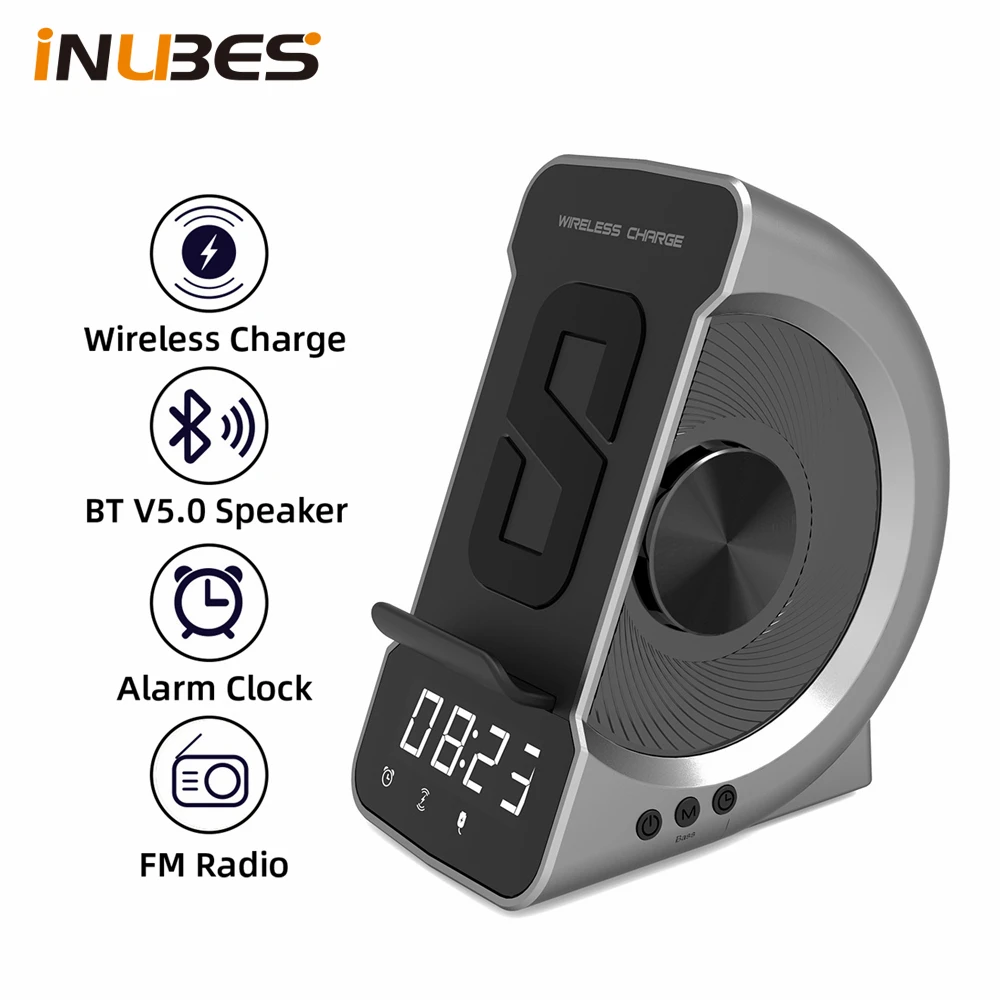 Bluetooth-Колонка QI 10 Вт беспроводное зарядное устройство для телефона Подставка