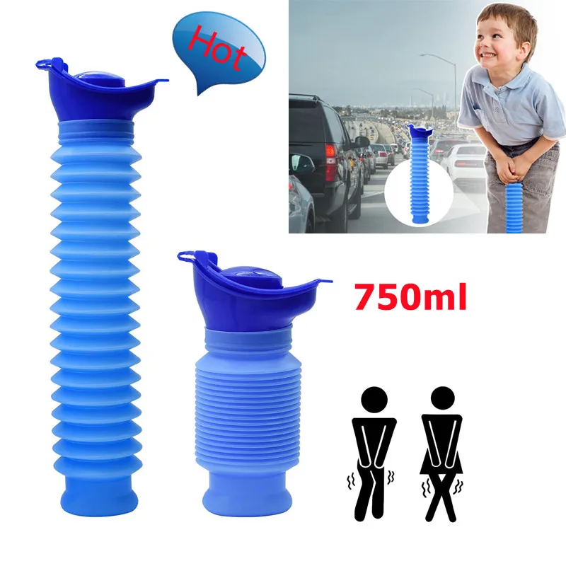 Emergency Urinal Portable Shrinkable Pee Pot Outdoor Camping Travel Kids Adults 