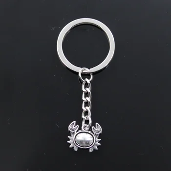 

Fashion Keychain 17x15mm Crab Silver Color Pendants DIY Men Jewelry Car Key Chain Ring Holder Souvenir For Gift