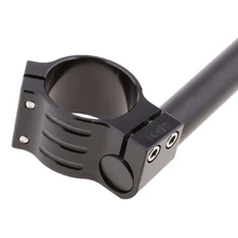 Черный алюминиевый сплав Руль Клип Ons Вилка Ручка Руль 48 мм