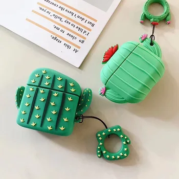 

For airpods Pro Fashion Headset silicon case For airpods Pro case flower cactus Wireless Earphone case funda For air pods Pro 3