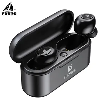 

FDBRO Mini TWS 5.0 Bluetooth Wireless Headphone Earphone Sport in-earphone Headset 3D Stereo Sound Earbuds Micro Charging Box