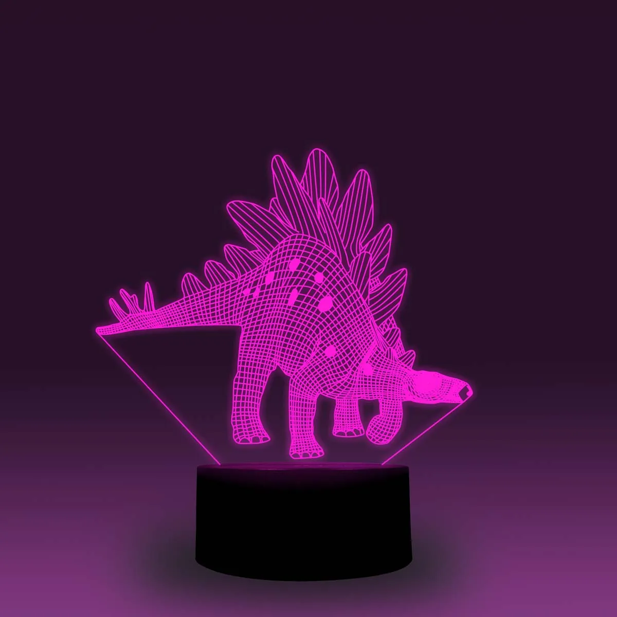 NiteApps 3D Stegosaurus динозавр RGB светодиодный ночник настольная лампа иллюзия Лампа подарок на день рождения приложение/сенсорное управление