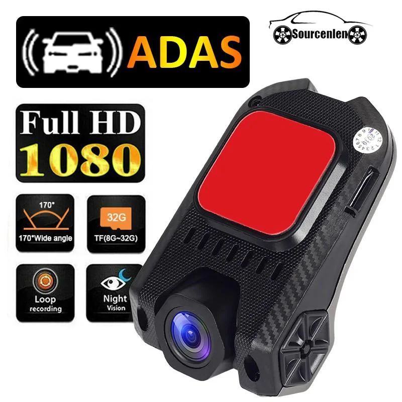 Новинка 2020 Автомобильный видеорегистратор ADAS камера 1080P Full HD Портативная USB