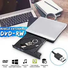 Новейший Белый USB 3,0 тонкий внешний DVD-RW CD Привод записи горелки ридер плеер оптические диски для портативных ПК