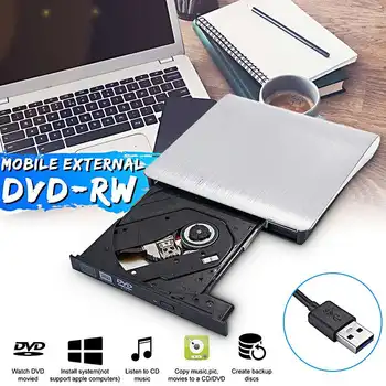 

Newest White USB 3.0 Slim External DVD RW CD Writer Drive Burner Reader Player Optical Drives For Laptop PC