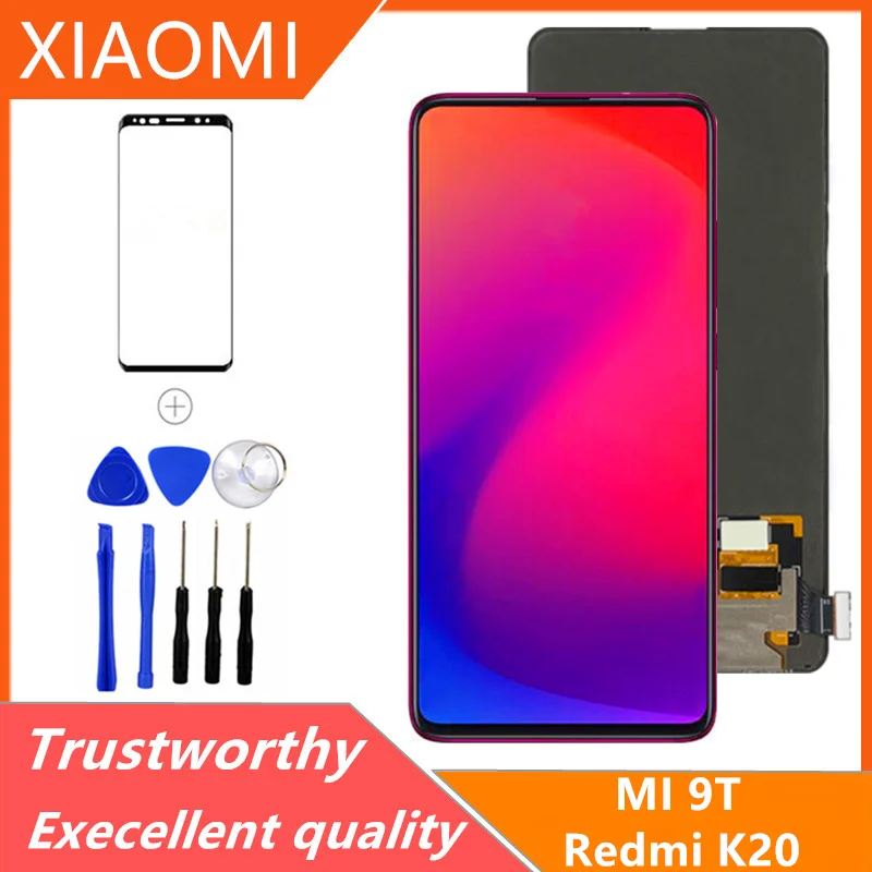 ЖК-дисплей AMOLED для XiaoMi Mi 9T с рамкой Redmi K20 Pro / дисплей mi 9t pro сенсорный экран