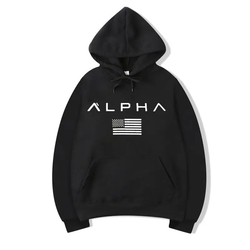 Осень новое поступление высокая Alpha Industries спортивная одежда с принтами Мужская толстовка хип-хоп мужской пуловер с капюшоном одежда с капюшоном - Цвет: 14