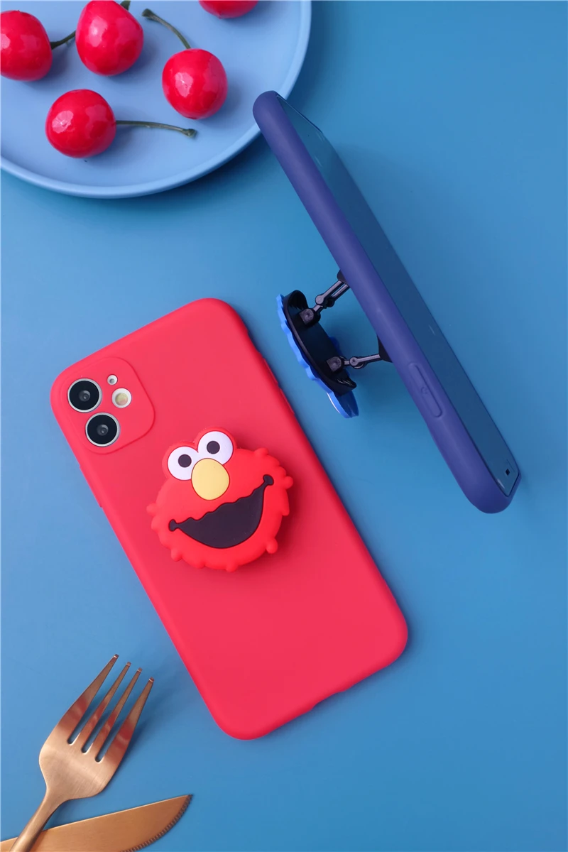 

Cute animal Bracket function Couple Phone Cover Case For Iphone X 11 pro Xs Max Xr 10 8 7 se 4.7 Plus Luxury Soft Coque Fundas