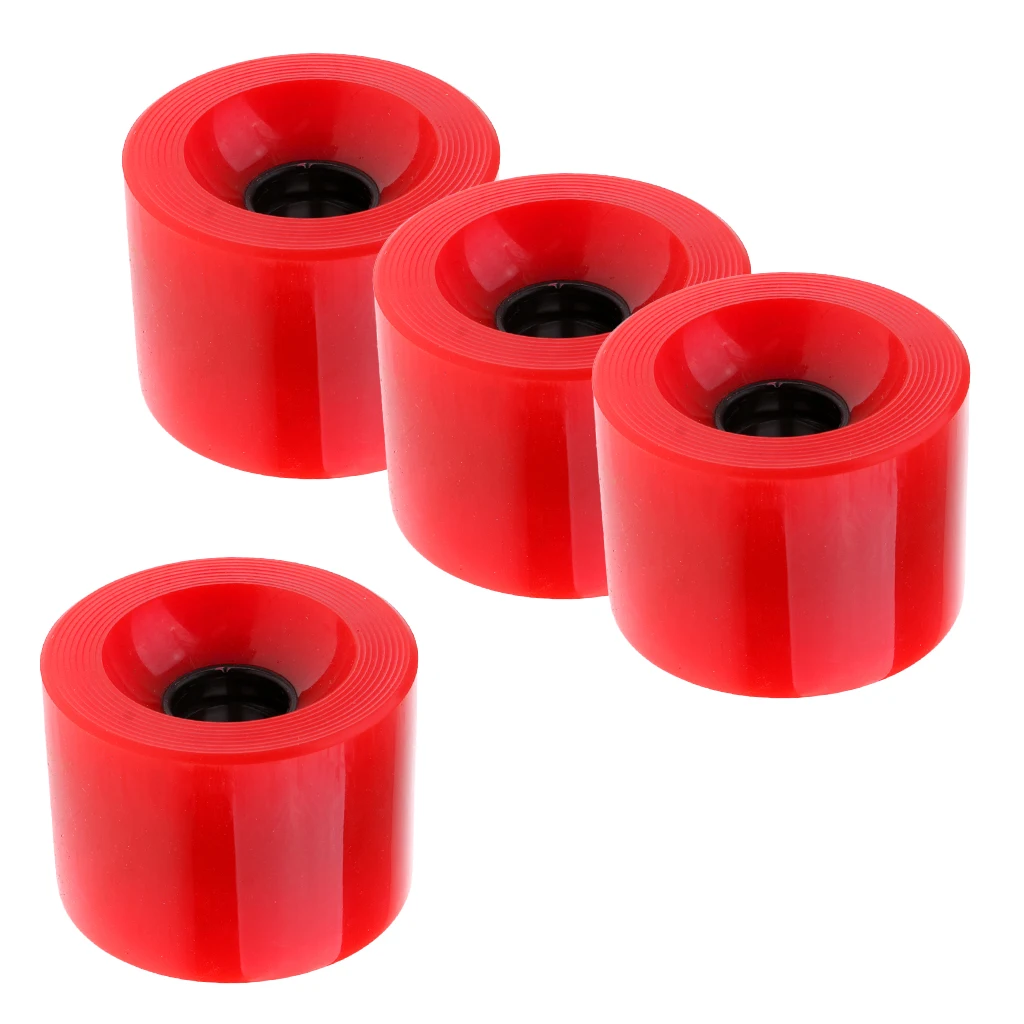 4pcs Replacement 70 X 51mm Skateboard Mini Cruiser PU Wheel Longboard Parts