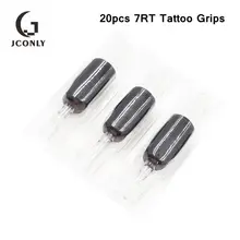 20 шт 7RT одноразовые 25 мм Черные Мягкие силиконовые ручки для татуировок трубки прозрачные пластиковые трубки точные