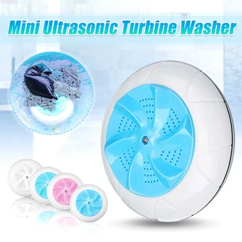 

Mini Washing Machine Ultrasonic Prevent Winding Portable Wave Wheel Laundry Machine Travel Dormitory Home Removes Dirt Washer