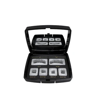 

6Pc 3D Makeup netic Eyelashes False Eyelashes Make Up Mink Lashes Full Strip Lashes & Tweezers Double net Fake Eye Lashes