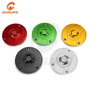 

OUMURS Motorcycle Keyless CNC Gas Fuel Tank Cap Cover For Suzuki GSX-R600 700 750 1000 1300 2003-2013 Gladius SV1000 GSF650F