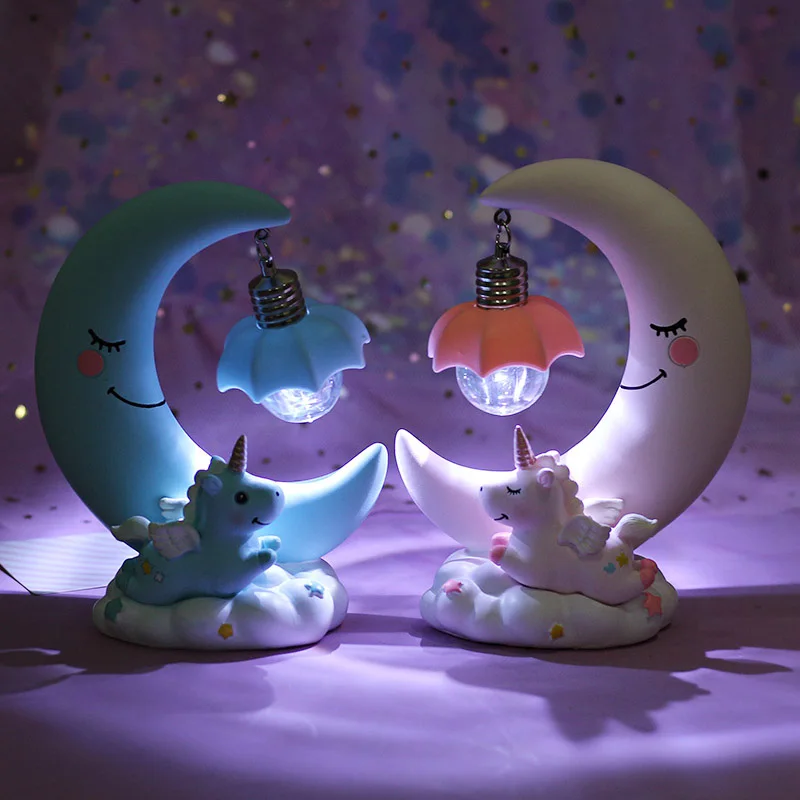 Ночсветильник Moon Baby в виде единорога украшение для спальни детской комнаты