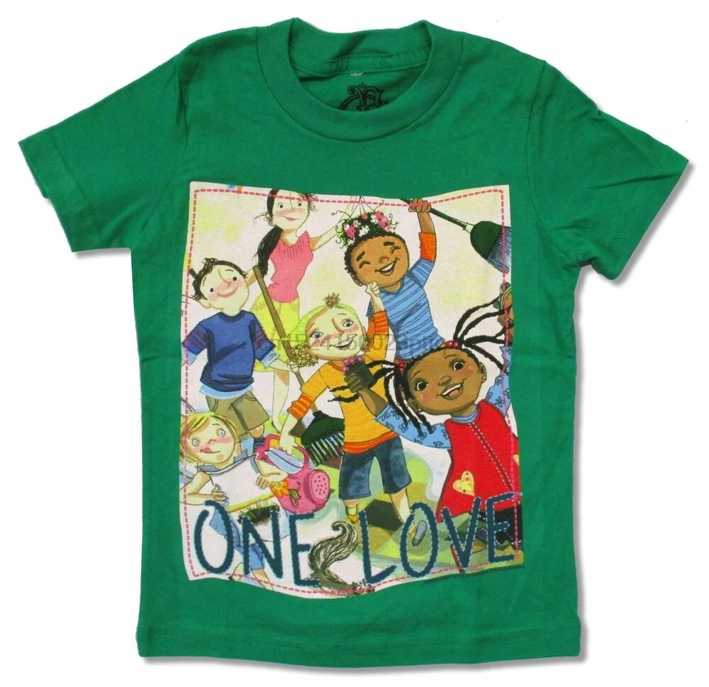 One Love Kids Image Green Child Youth Toddler T Shirt New Official Bob Marley |