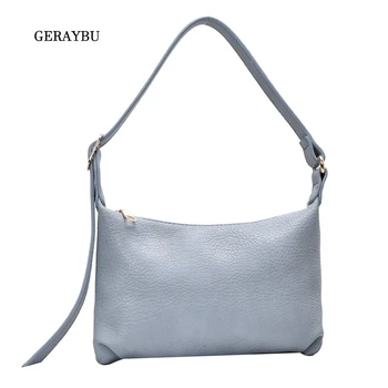 

2020 New Female Handbag Small Women Shoulder Bag Imitation Leather Fashion Youth Bags Ladies Texture Simple Blue
