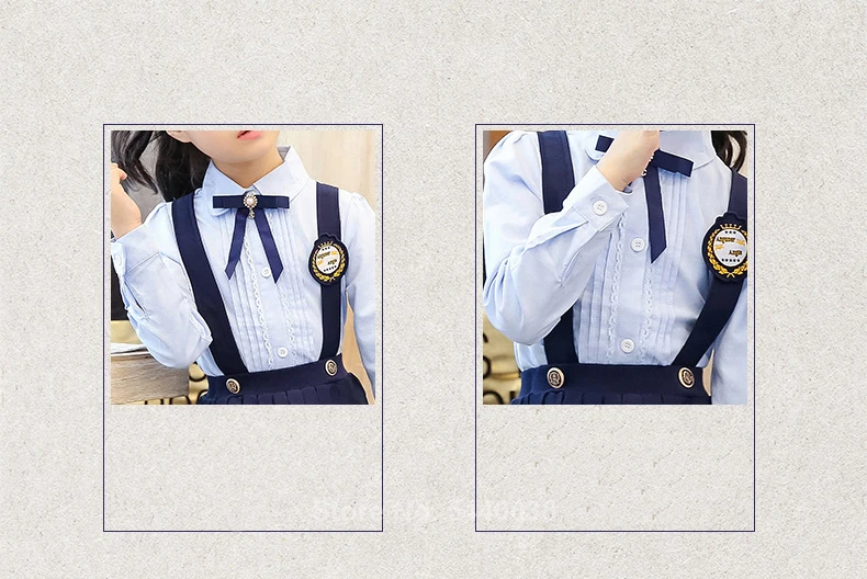 Детский Школьный костюм Uniformes Estudiantes для маленьких мальчиков и девочек, костюм для сценического выступления однотонный топ с лямками, плиссированная юбка, комплект со штанами