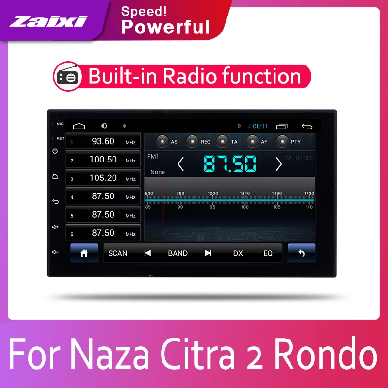 ZaiXi автомобильная система Android 1080P ips ЖК-экран для Naza Citra 2 Rondo 2006~ 2013 автомобильный Радио плеер gps Навигация BT WiFi AUX