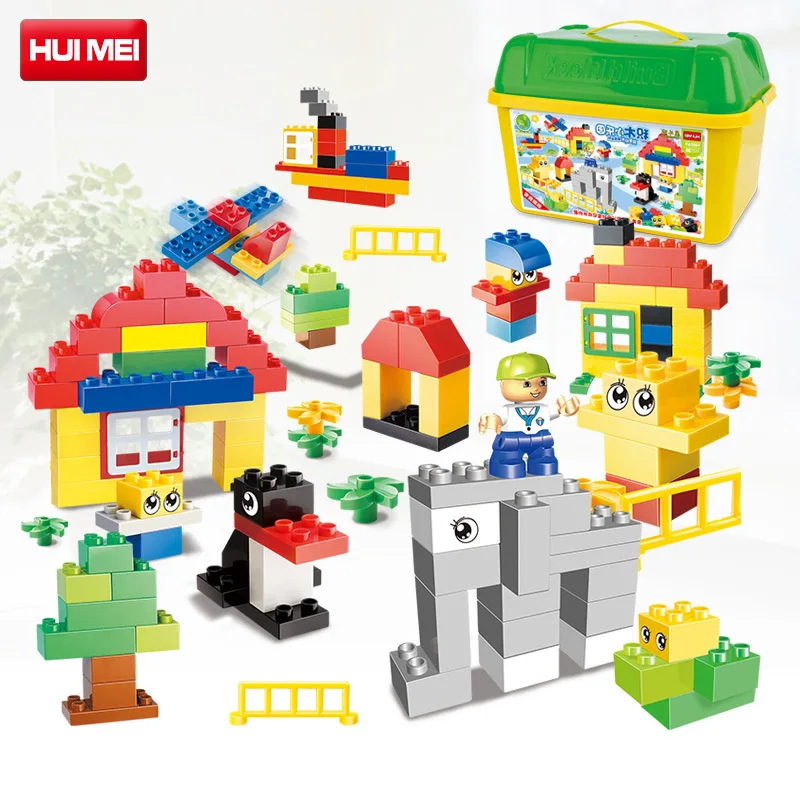

Jinzhi diy hui mei Hm169 Children'S Educational Assembled Building Blocks 123 PCs Toy Barrel Large Particles