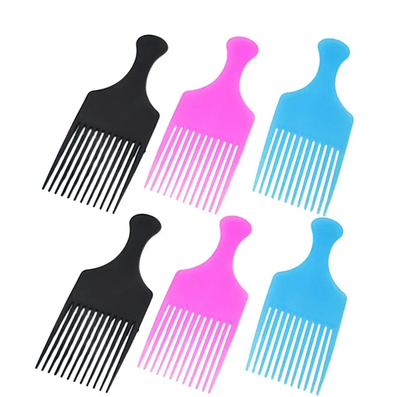 

6pcs Plastic Hair Combs Large Wide Tooth Comb Hair Detangling Comb Hairdressing Rake Combs Slick Styling Hair Brushes for Salon