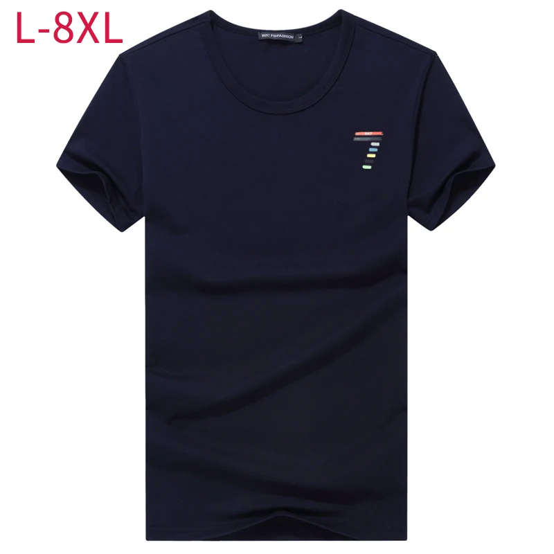 L 8XL Мужская Повседневная тонкая футболка для лета брендовая хлопковая