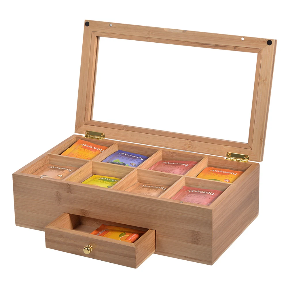 8 отсек для чая бамбуковый органайзер кофе молока мешков контейнер простая