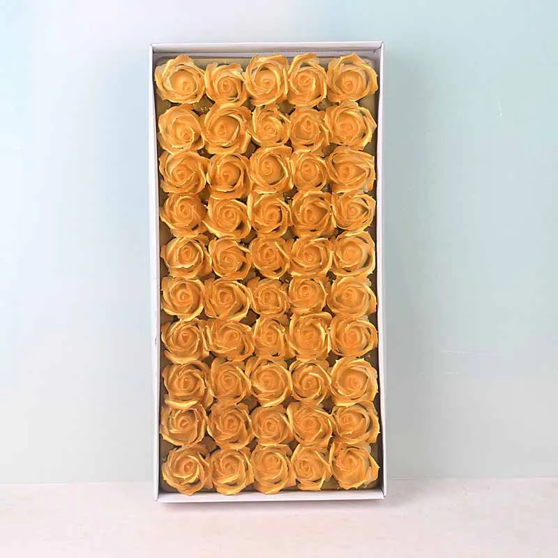 C7 50Pcs Colorful Artificial Spray Color Soap Rose Flowers Bride Bouquet Home Wedding Decor Scrapbooking Diy Supplies Soap Flowers - Цвет: C7