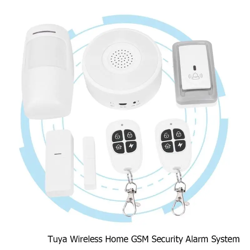 TUYA беспроводная домашняя GSM охранная сигнализация с управлением приложением WiFi Противоугонная сигнализация Беспроводная 433 набор поддержка для Amazon Google