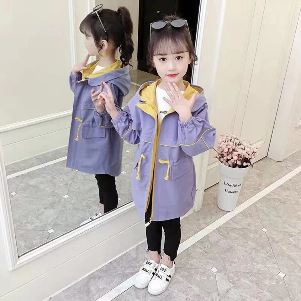  Hoodie Jackets For 3-12Yrs Girls Coats Children Clothing Autumn Spring Baby Girls Outerwear Jackets