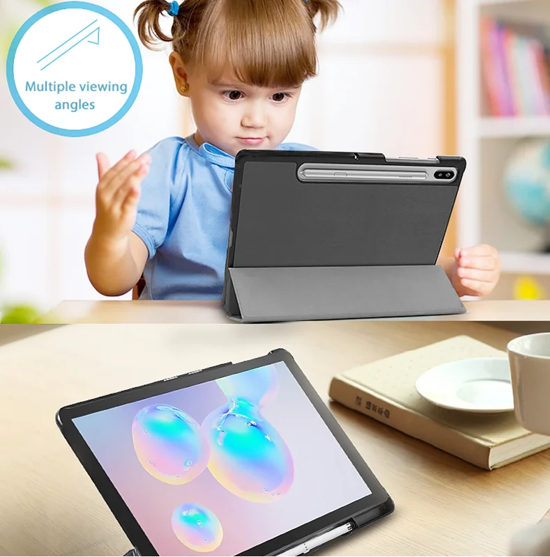 Ультратонкий чехол-книжка из искусственной кожи чехол-книжка для samsung Galaxy Tab S6 10,5 T860 T865 SM-T860 SM-T865 Tablet Auto Wake Sleep
