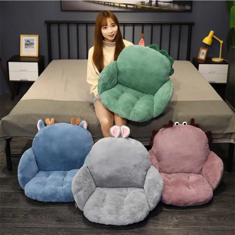 green cushions Cute Cartoons Back Pillows Plush Chair Cushion Animal Child Seat Cushion Sofa Soft Mat Office Cushion Nap Pillow Birthday Gift outdoor patio cushions