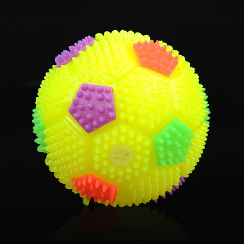 Случайный цвет 6,5 см Детский Светильник игрушка волейбол прыгающие звуковые шары светящиеся игрушки для детей мигающие вечерние подарки Dropship - Цвет: B