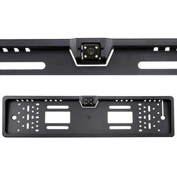 

Car Rear View Camera Waterproof EU European License Plate Frame Parktronic Reverse 4 LED Night Vision Backup Camera