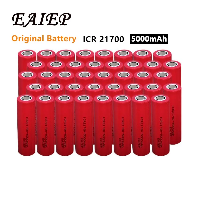 EAIEP ICR21700 50F 21700 5000mah перезаряжаемая батарея 3 7 V 5C разрядка lii 50E для мощных