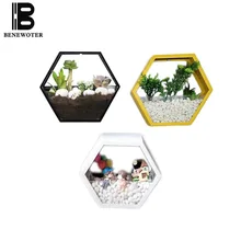 Креативная настенная ваза, железная художественная Алмазная форма, подвесные вазы/Гидропоника Scindapsus, держатель для растений, кулон, бонсай, украшение, ремесла