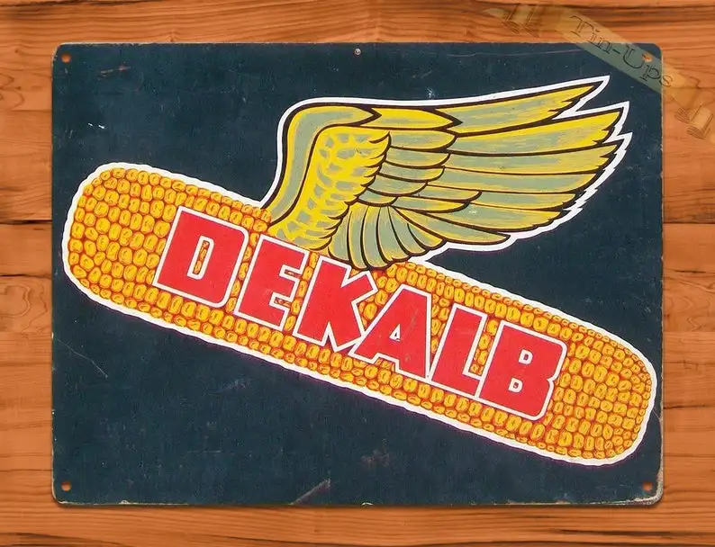 Жестяная Вывеска &quotDekalb синий&quot Кукуруза подача семян сельскохозяйственных