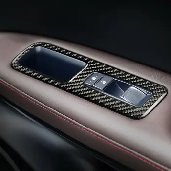 

Switch Window panel trim Frame Interior Accessories 4pcs Set Carbon Fiber