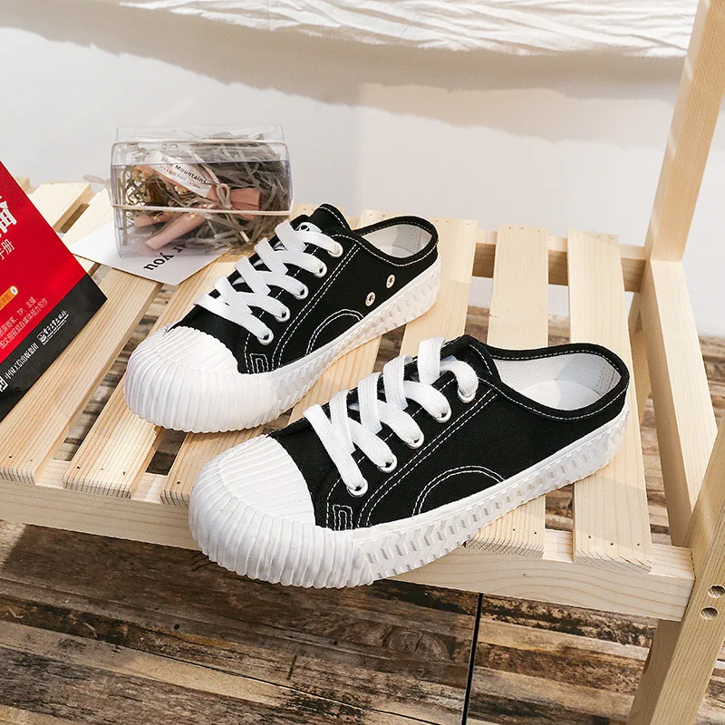 

Classic Breathable Canvas Shoes Women's Four Seasons New Style Students Korean-style Harajuku Hong Kong Style Casual Low-cut Sho