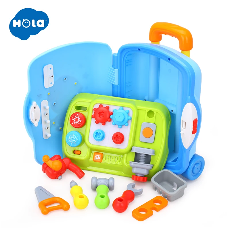 HOLA TOYS 3106 детские игрушки, инженерная переноска с колесиками, детский инструмент для ролевой игры, набор игрушек для детей, подарки