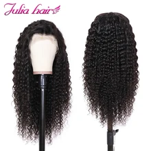 Ali Julia волосы 13 × 4 13 × 6 кружевные передние человеческие волосы парики бразильские глубокие волны волосы remy парик 130% 150% плотность на выбор