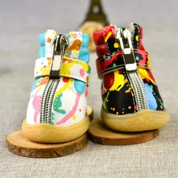 

PWaterproof Warm Puppy Snow Boots Casual Dog Shoes Pet Slip-resistant Shoes Teddy Dog Shoes Outdoor For Small Dog CM