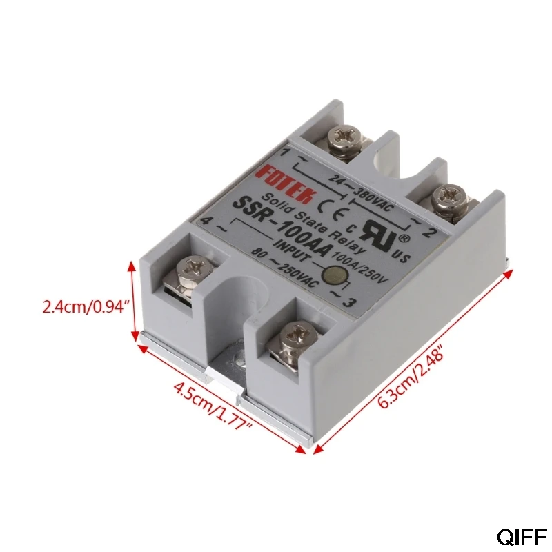 Прямая поставка и 24 V-380 V SSR-100AA 100A AC-AC твердотельный релейный модуль регулятор температуры Aug. 20